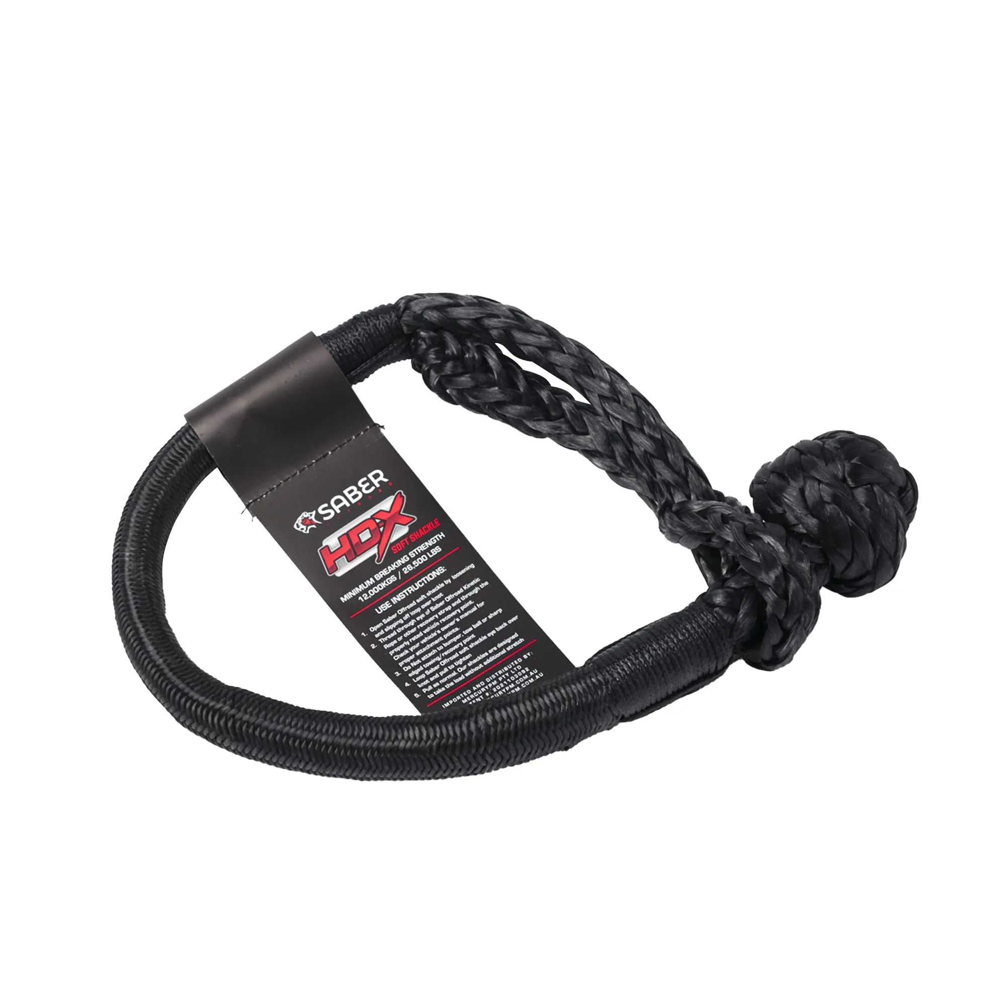 12,000KG HDX Soft Shackle with Technora Binding